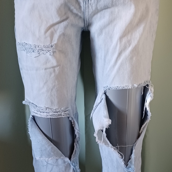 🍒 English Factory Destroyed Mom Jeans - Picture 6 of 12